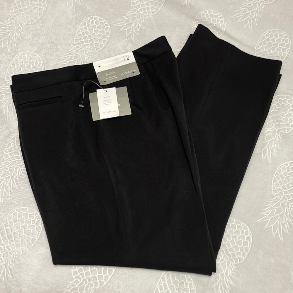 Liz Claiborne Black Straight Leg Women's Pants